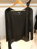 Imagine Silk Top With Sequin Band