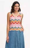 Sugarhill Rosy V Neck Knit Vest
