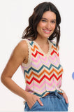 Sugarhill Rosy V Neck Knit Vest