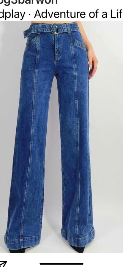 Country Denim belted jeans