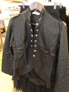 Mirra Mirra black pleather button jacket