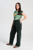 Olga de Polga Velvet Peggy Paris Pants - Forest Green