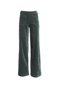 Olga de Polga Velvet Peggy Paris Pants - Forest Green